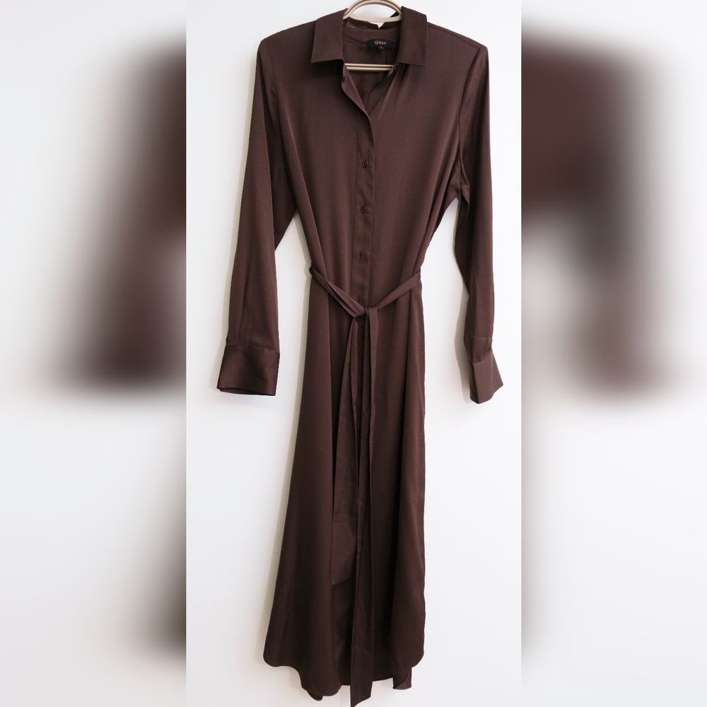 Quince Washable Silk Long Sleeve Dress